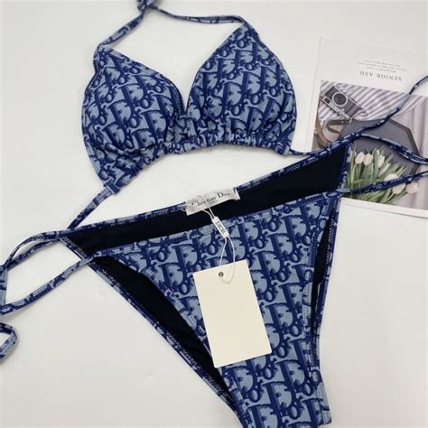 dior swimsuit blue|Dior bikini.